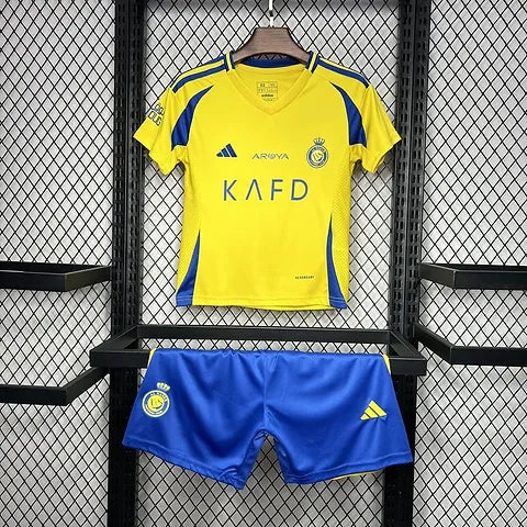 Al-Nassr Kids Home Kit 2024/25 WITH RONALDO 7