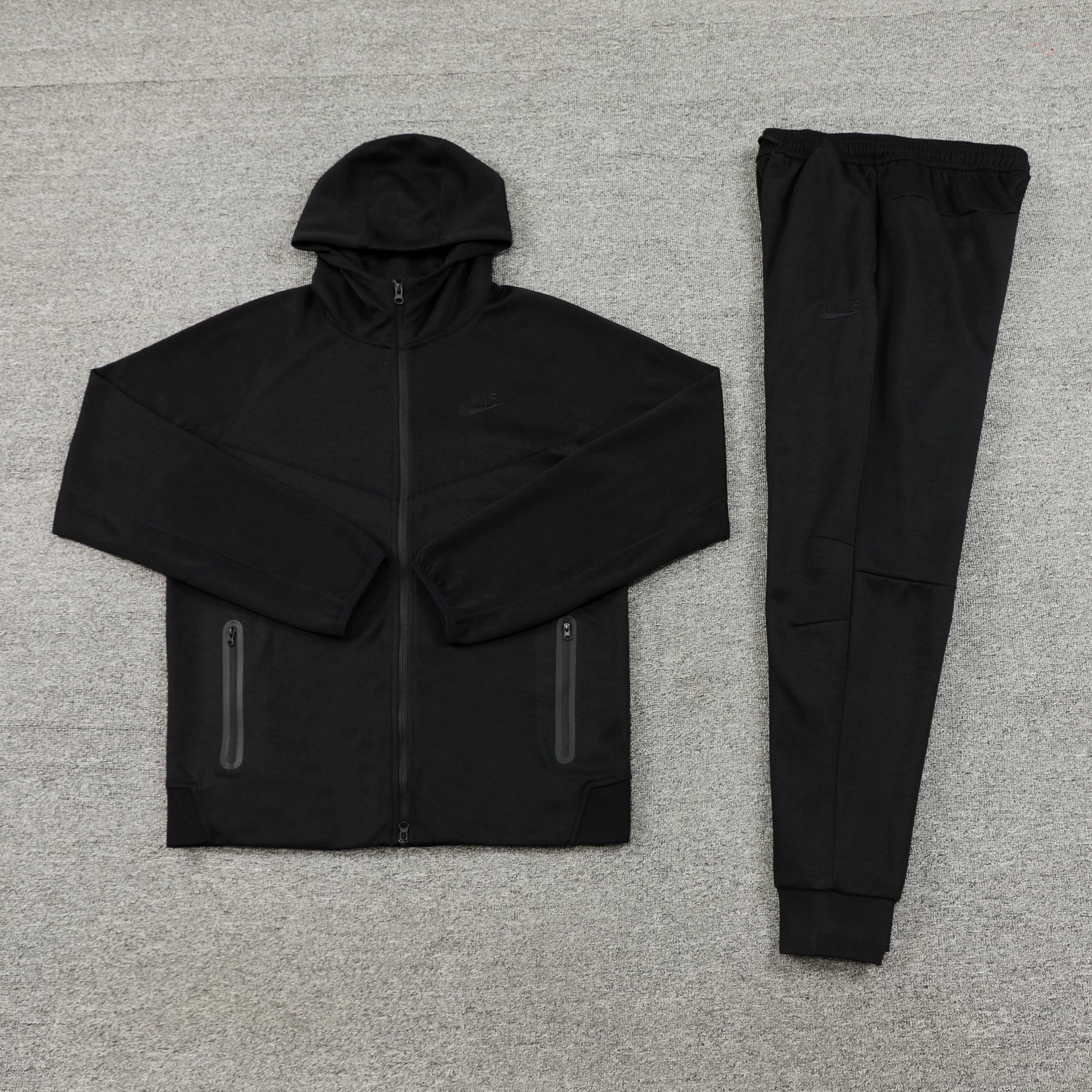 Nike Tech Fleece Full Zip Hoodie Black Full Set uaessss