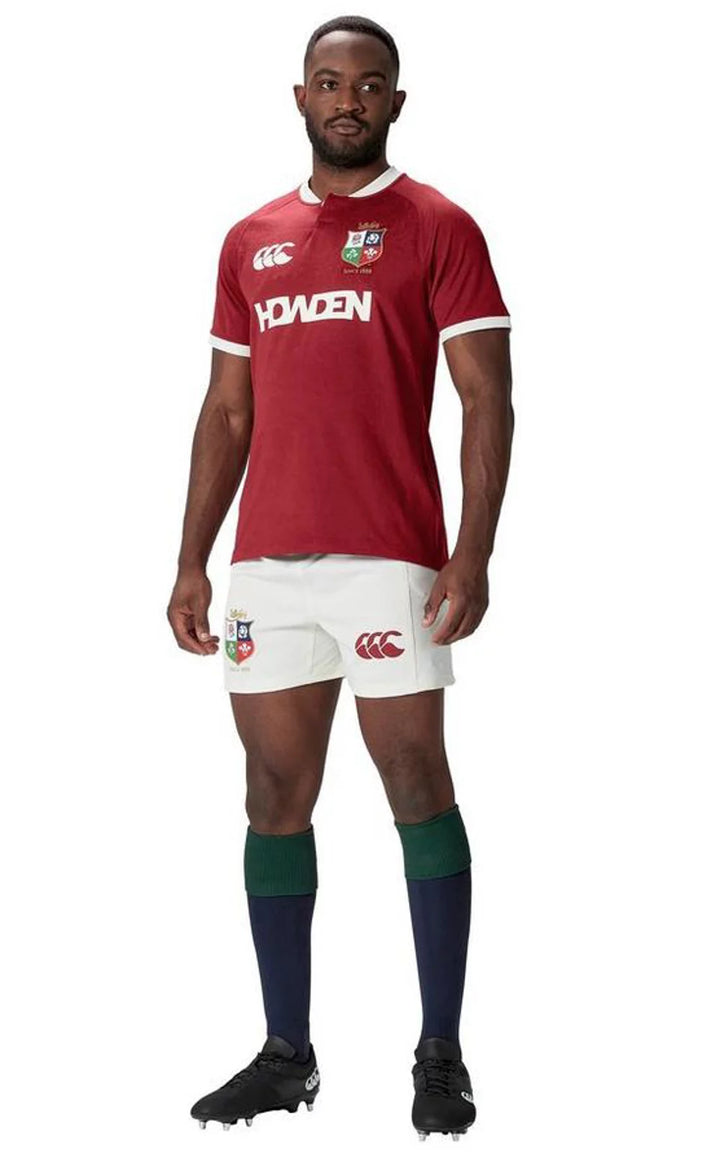 Canterbury Mens British and Irish Lions 2024 Shirt Adults (Red Dahlia)