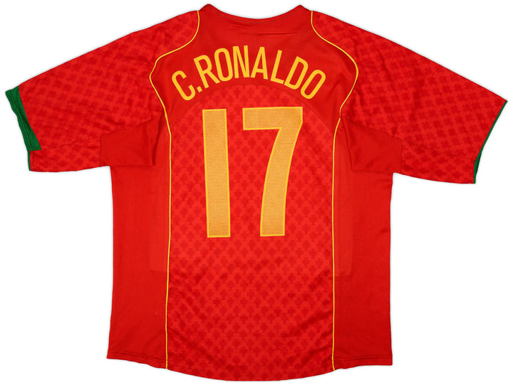 Portugal Classic home jersey 2004-06 with Ronaldo 17