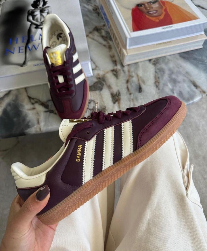 adidas Samba OG Maroon Gold Metallic