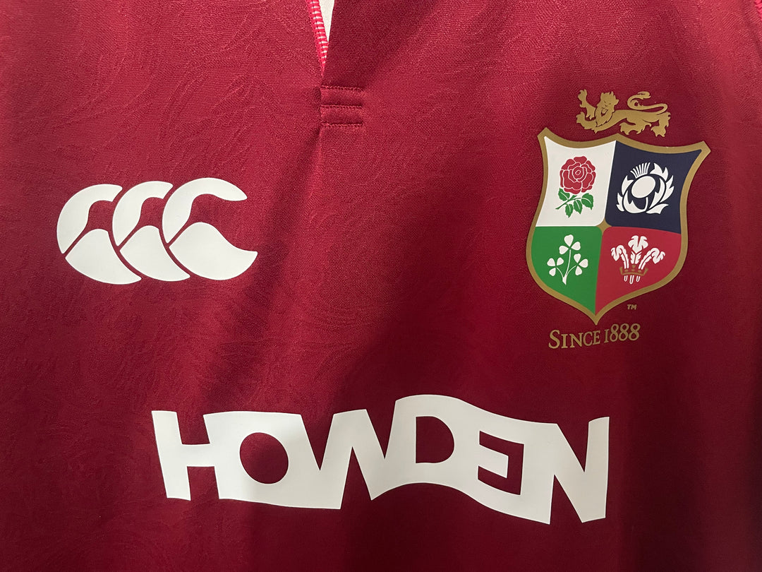 Canterbury Mens British and Irish Lions 2024 Shirt Adults (Red Dahlia)