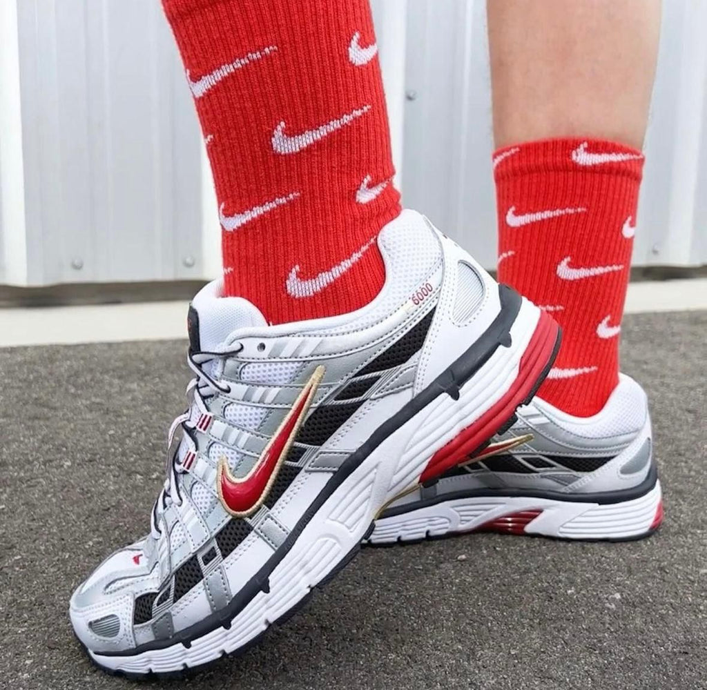 Nike P 6000 White Gold Red uaessss