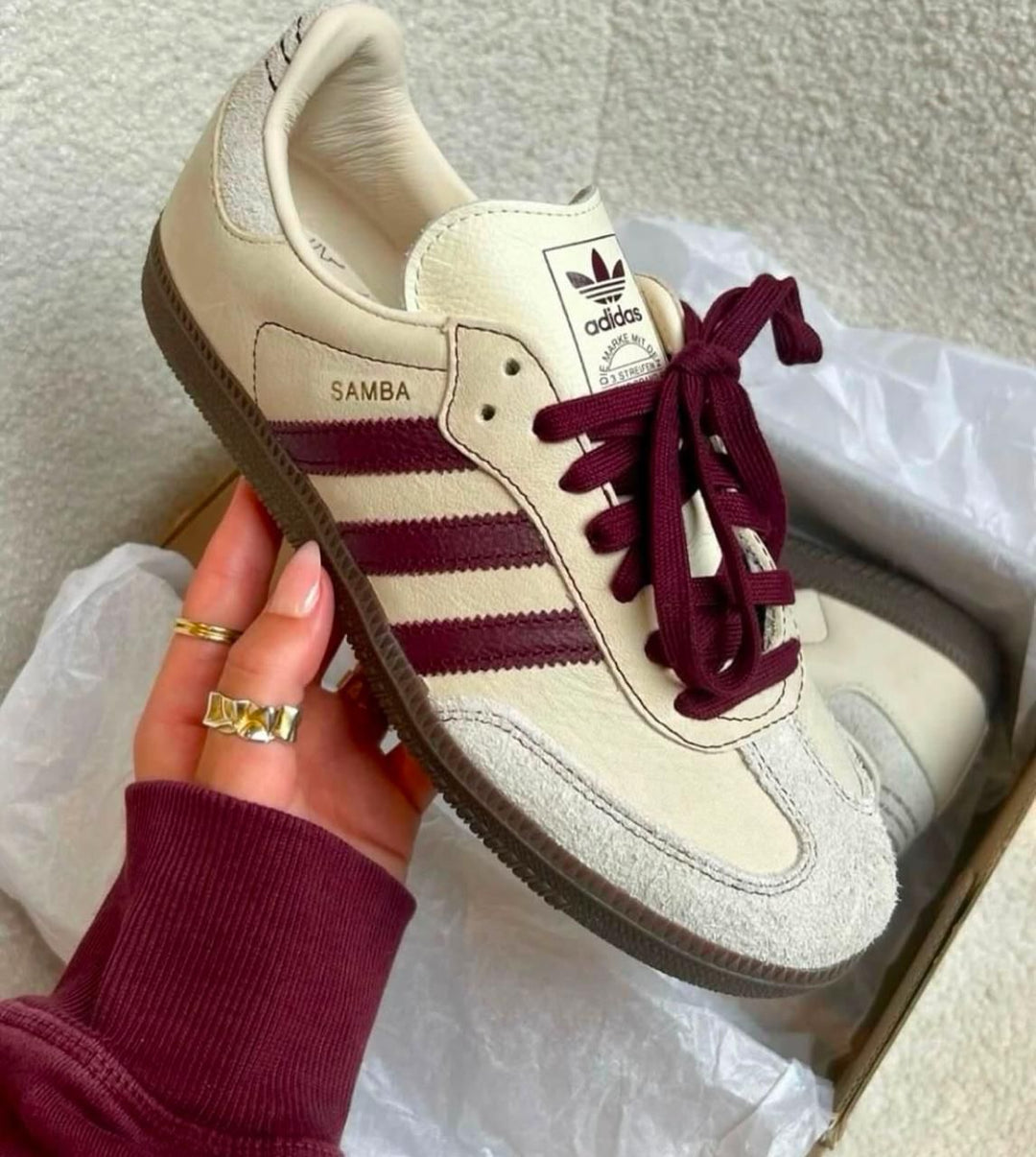 adidas Samba OG Wonder White Maroon