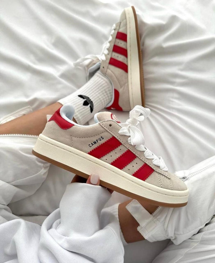 adidas Campus 00s Crystal White Better Scarlet - uaessss