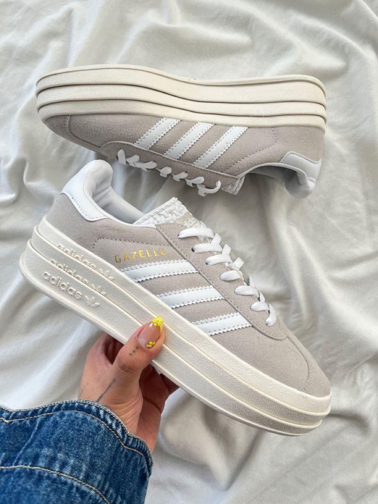 adidas Gazelle Bold Grey White - uaessss