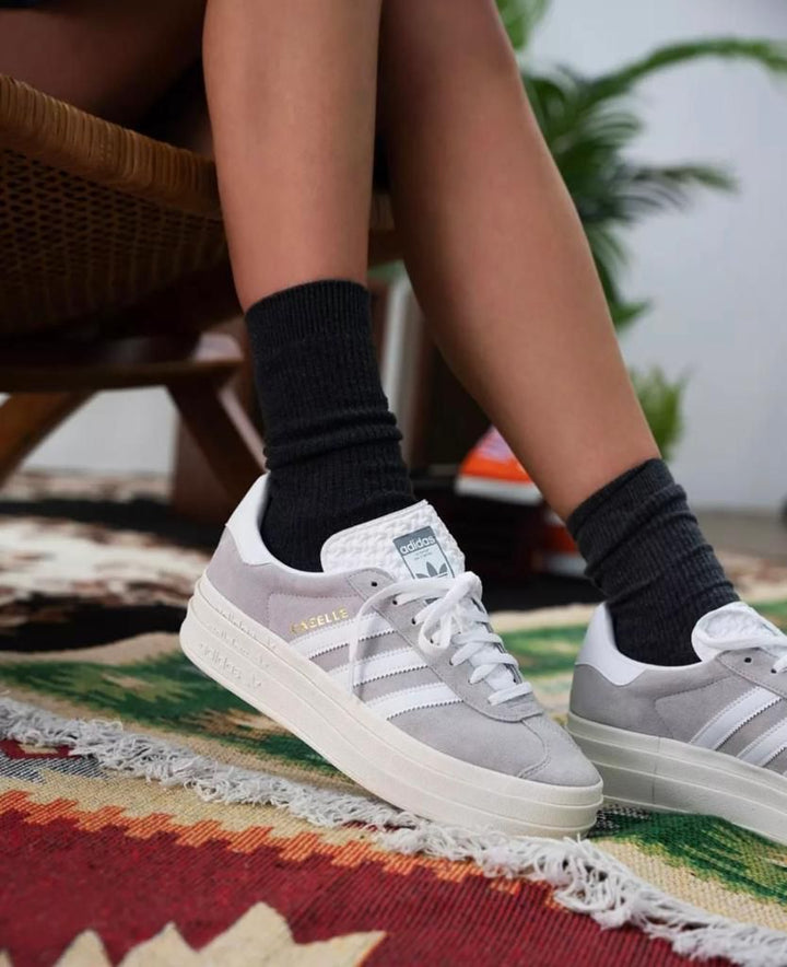 adidas Gazelle Bold Grey White - uaessss