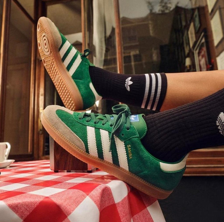 adidas Samba OG Collegiate Green Gum Grey Toe - uaessss