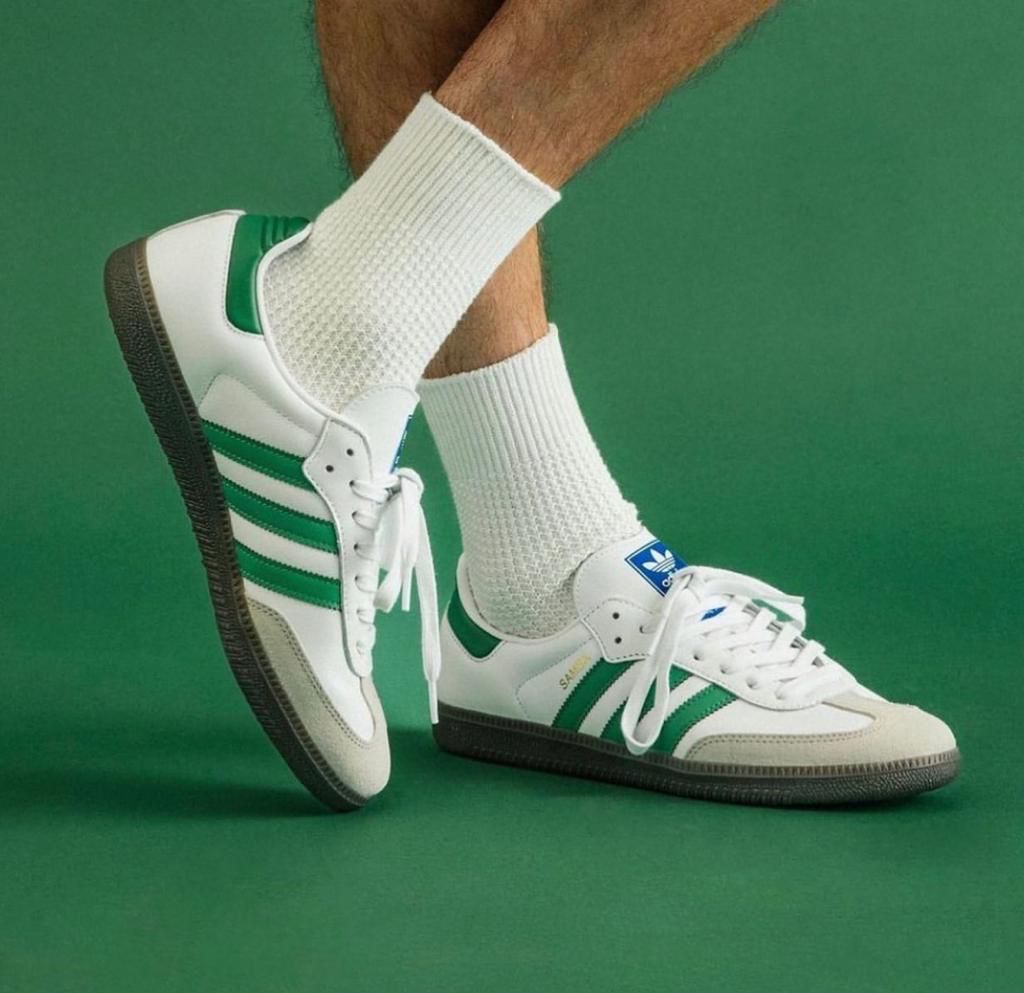 adidas Samba OG Footwear White Green - uaessss