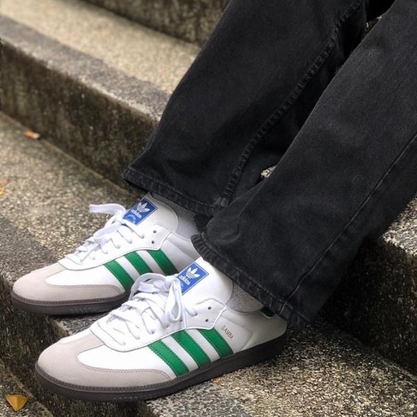 adidas Samba OG Footwear White Green - uaessss