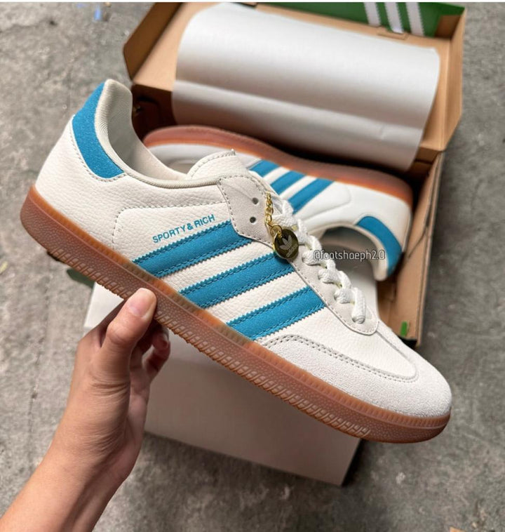 adidas Samba OG Sporty & Rich Cream Blue - uaessss