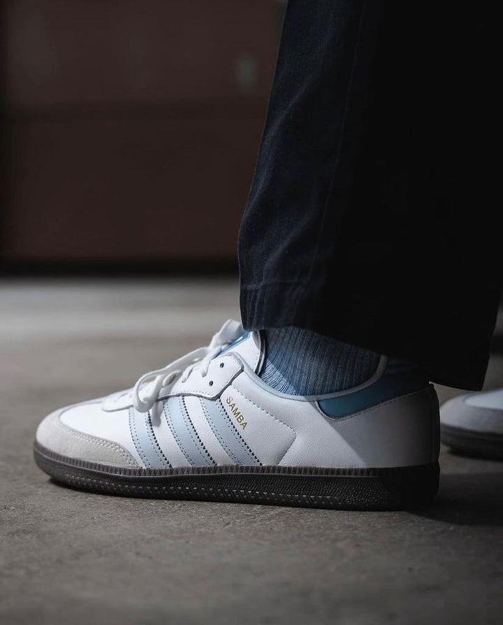 adidas Samba OG White Halo Blue - uaessss