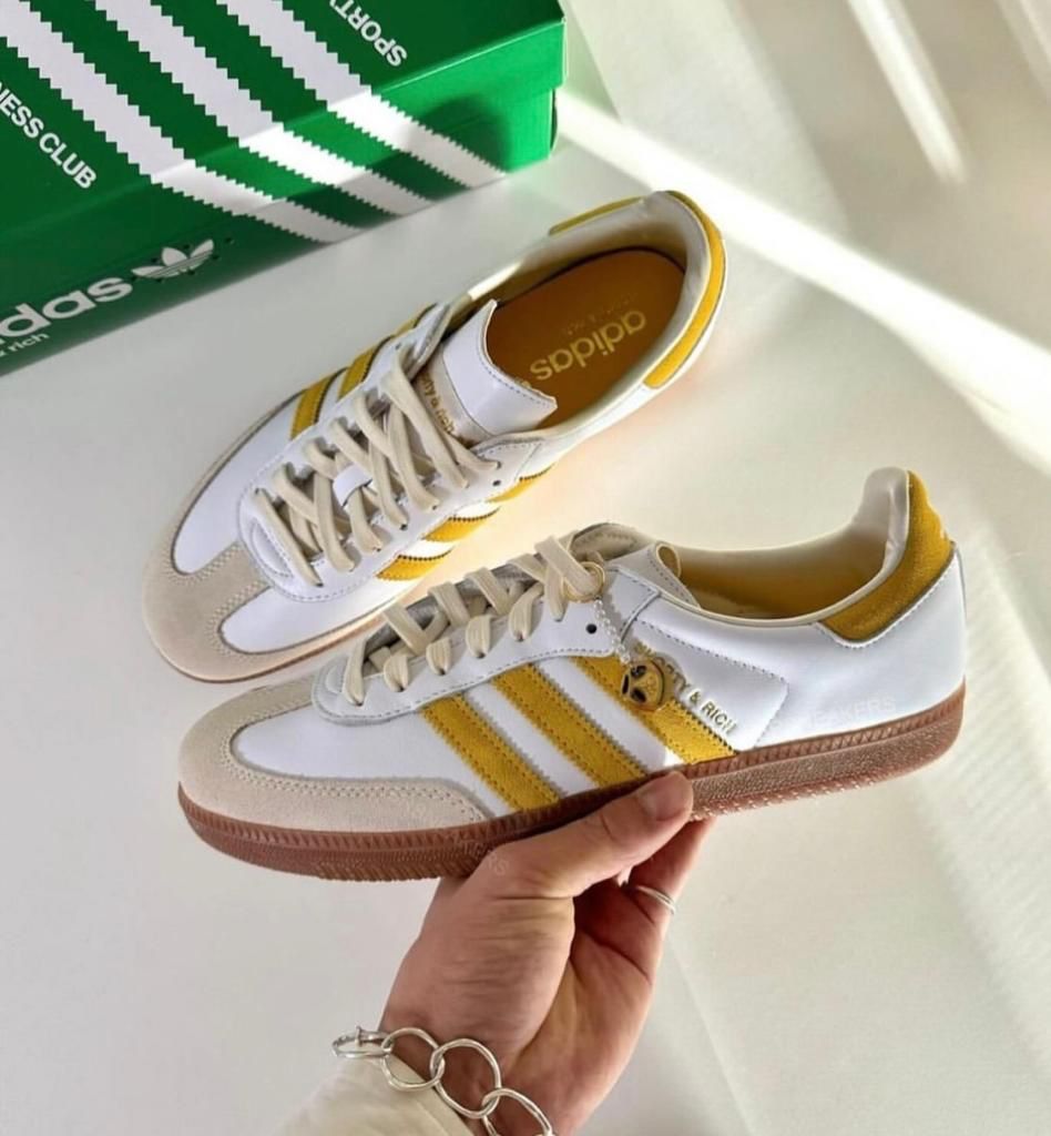 adidas Samba Sporty & Rich White Bold Gold - uaessss