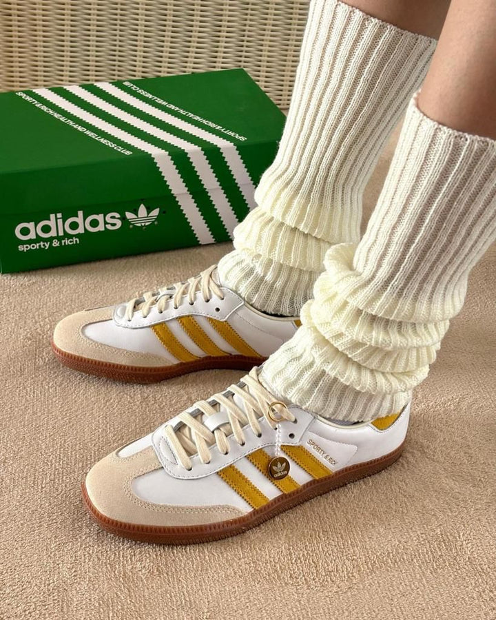 adidas Samba Sporty & Rich White Bold Gold - uaessss