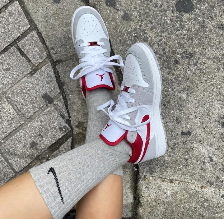 air jordan 1 Low Light Smoke Grey Gym Red - uaessss