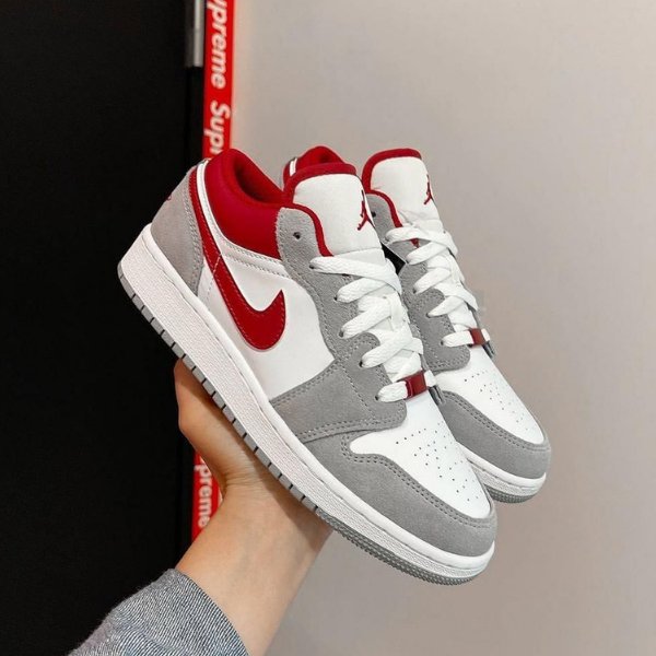 air jordan 1 Low Light Smoke Grey Gym Red - uaessss