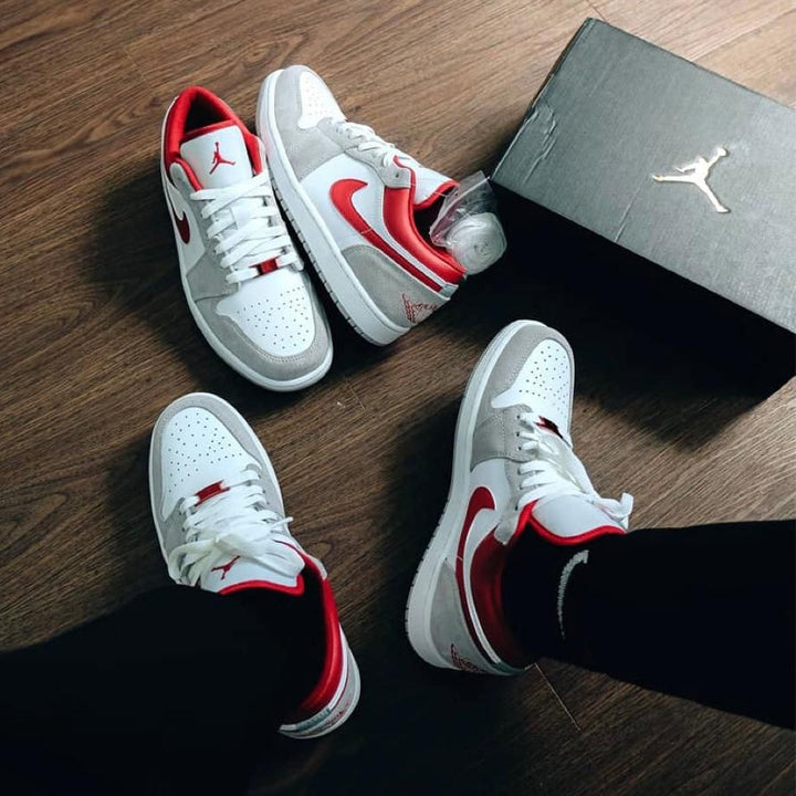 air jordan 1 Low Light Smoke Grey Gym Red - uaessss