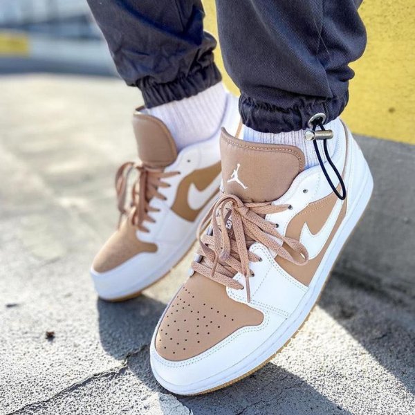 Air jordan 1 Low Tan white - uaessss