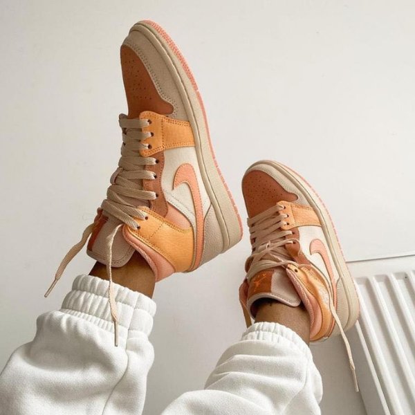 Air jordan 1 Mid Apricot Orange - uaessss