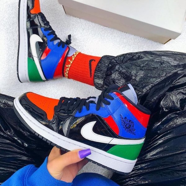 air jordan 1 mid multi patent - uaessss