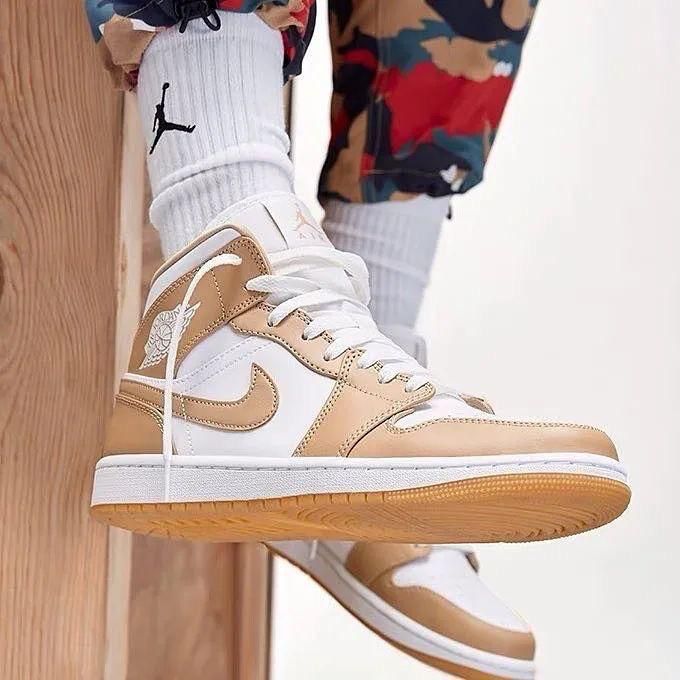 Air jordan 1 mid tan gum - uaessss