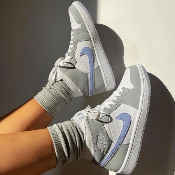 Air Jordan 1 mid wolf grey - uaessss