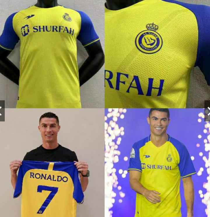 AL Nassr home PLAYER VERSION jersey with RONALDO 7 - uaessss