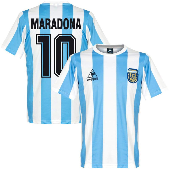 ARGENTINA 1986 HOME JERSEY WITH MARADONA 10 - uaessss