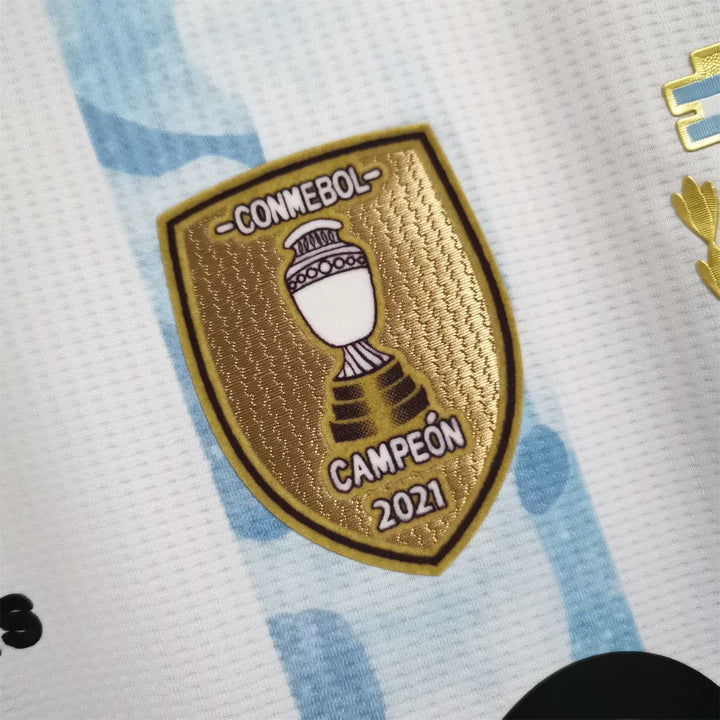 Argentina Copa America 2021 with Messi & Badge - uaessss