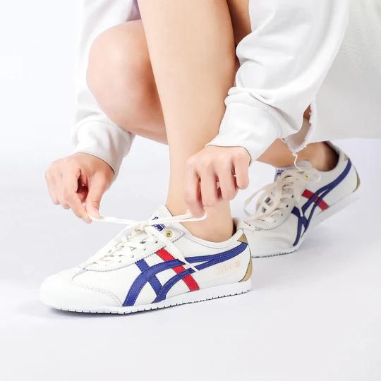 ASICS Mexico 66 White Blue Red Metallic Gold - uaessss