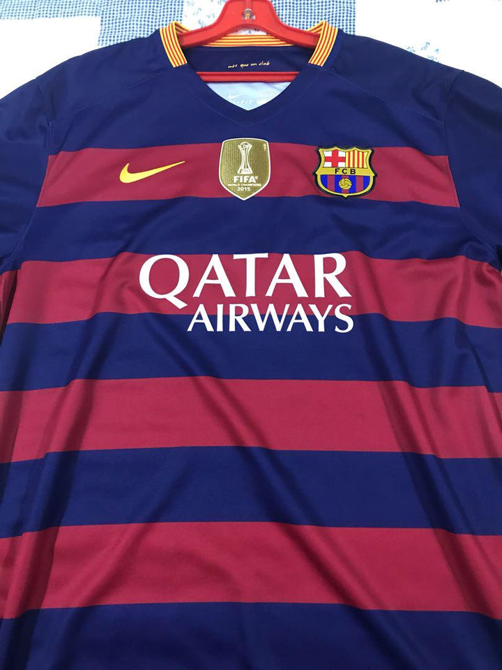 Barc_a  Classic 2015/16 FINAL with Messi 10 & badges  Jersey