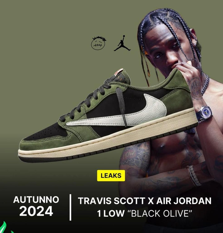 Travis Scott x Air Jordan 1 Low OG "Black Olive"