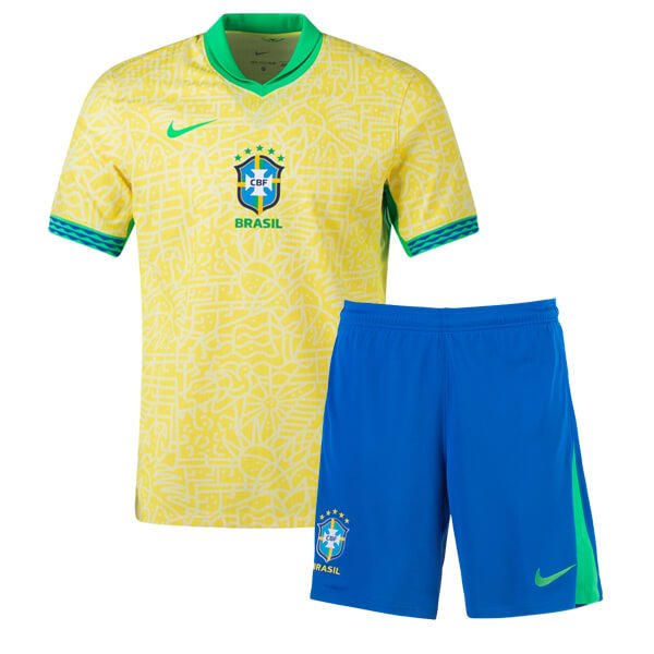 Brazil Home kit kids 2024 - uaessss