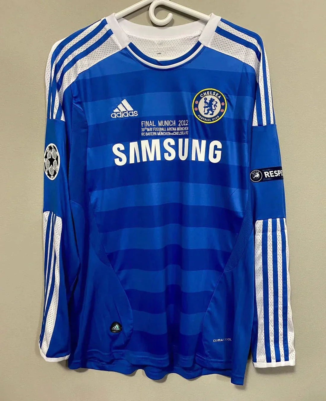 ch Home UCL Final jersey 2012 WHIE DROGBA 11 LONG SLEEVE - uaessss