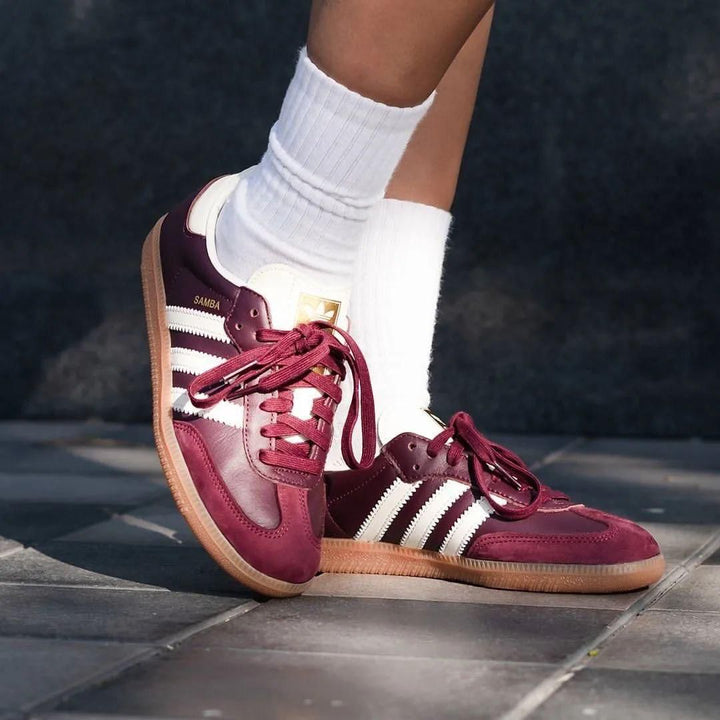 adidas Samba OG Maroon Gold Metallic