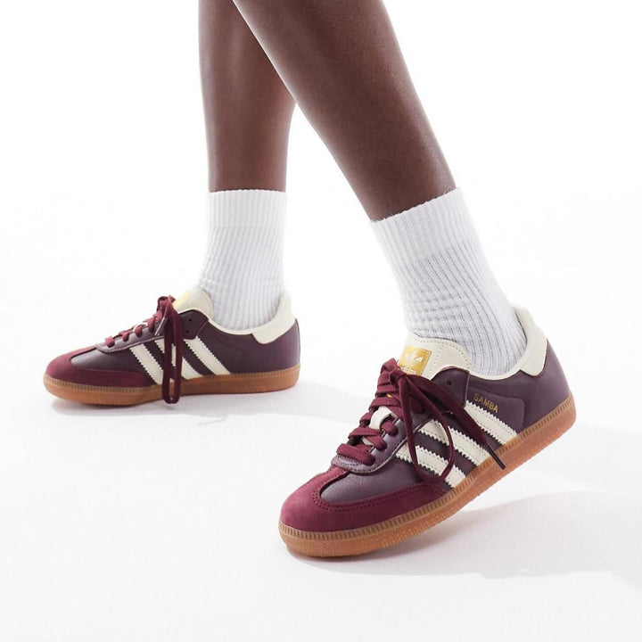 adidas Samba OG Maroon Gold Metallic