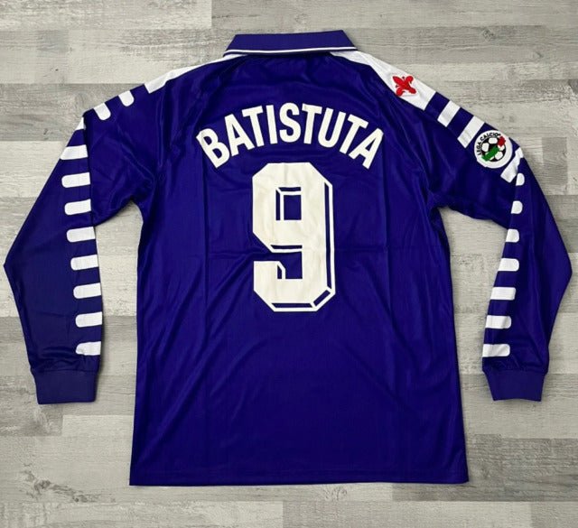 Florence HOME CLASSIC LONG SLEEVE 98/99 WITH BATISTUTA 9 - uaessss