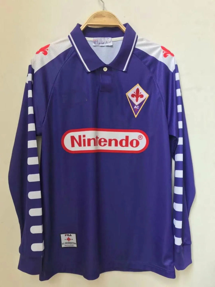 Florence HOME CLASSIC LONG SLEEVE 98/99 WITH BATISTUTA 9 - uaessss