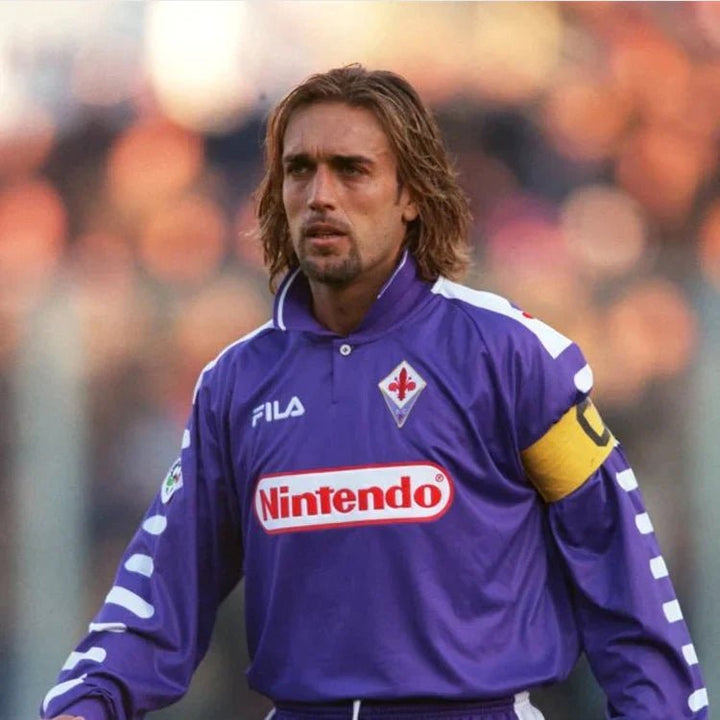 Florence HOME CLASSIC LONG SLEEVE 98/99 WITH BATISTUTA 9 - uaessss