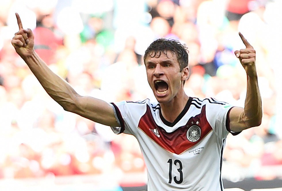 GERMANY CLASSIC HOME WORLD CUP JERSEY 2014 WITH MULLER 13 - uaessss