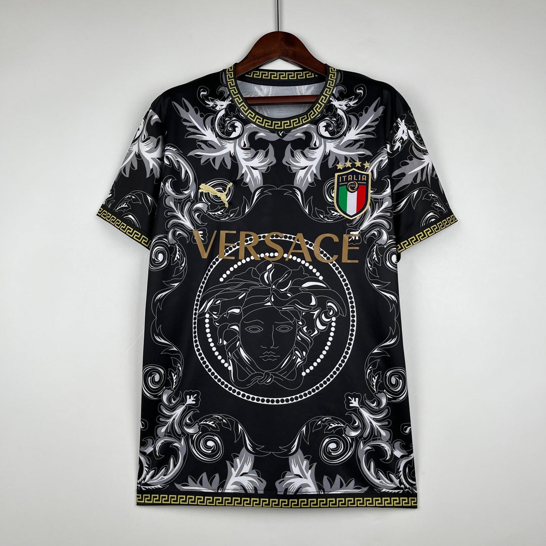 Italy Versace Ediiton Black Jersey 2023/24 - uaessss