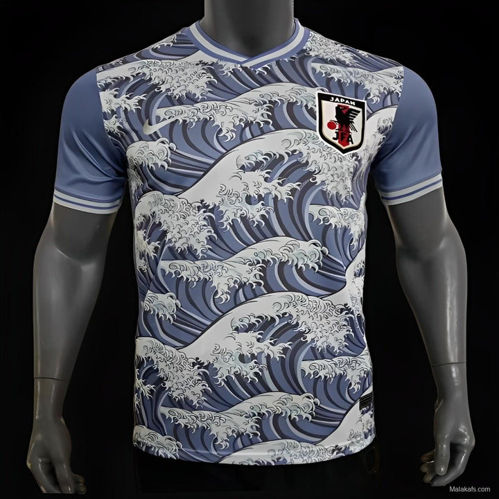 JAPAN Blue The Great Wave off Kanagawa Jersey 2023/24 - uaessss