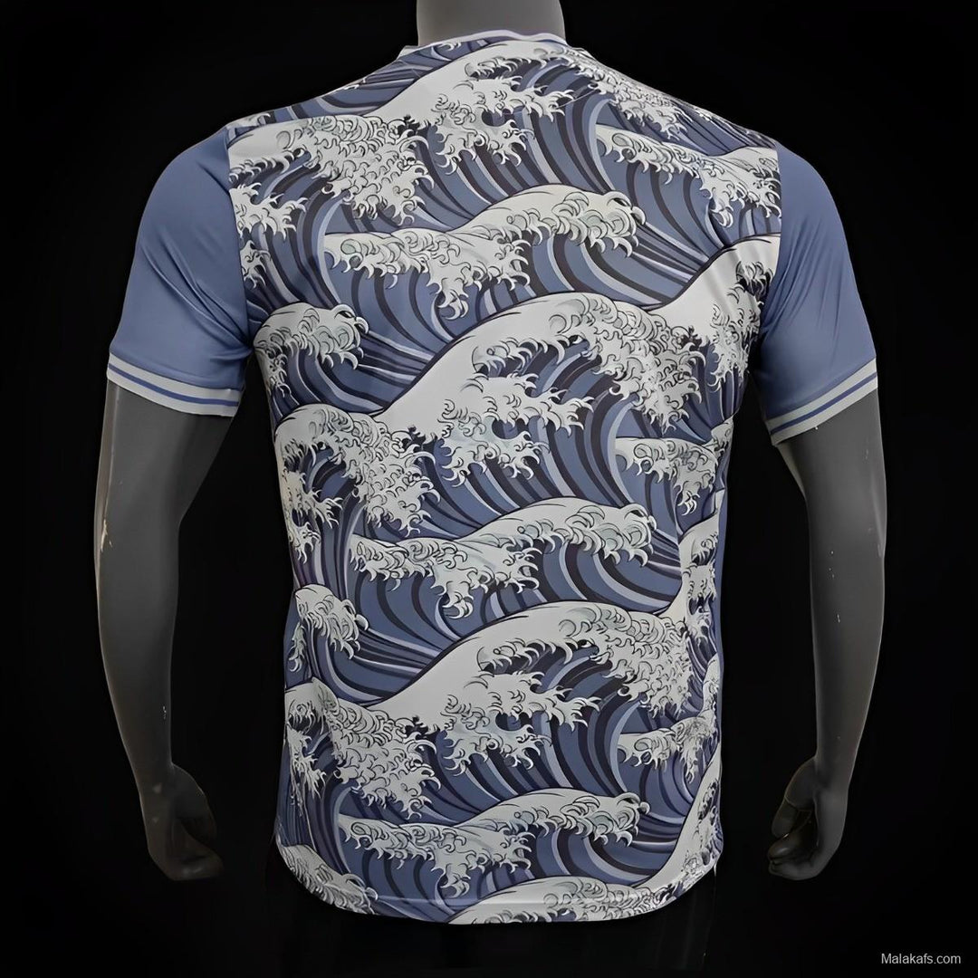 JAPAN Blue The Great Wave off Kanagawa Jersey 2023/24 - uaessss