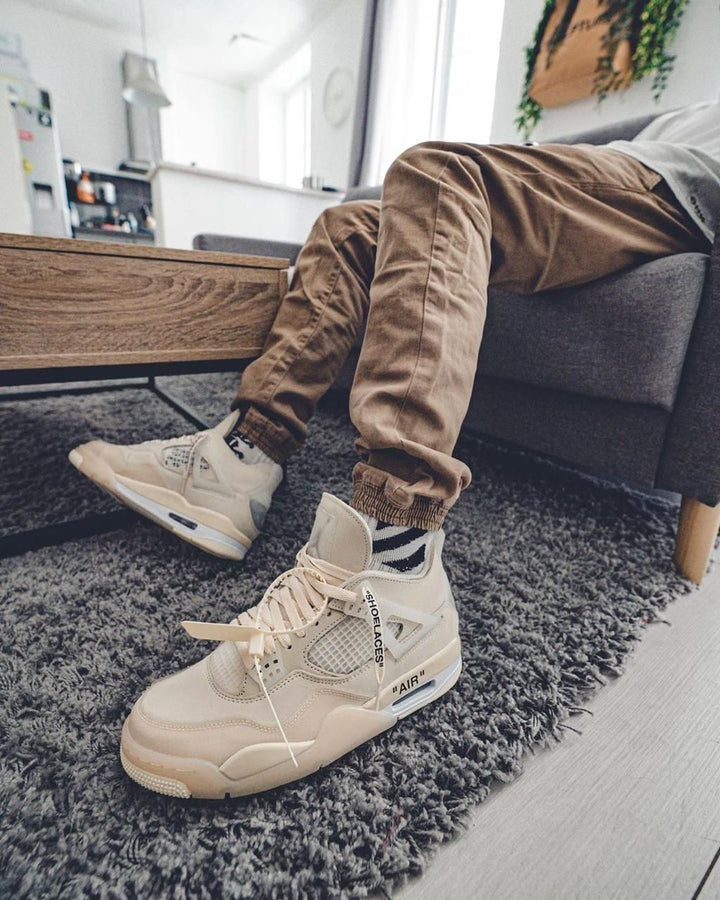 Jordan 4 Retro Off - White Sail - uaessss