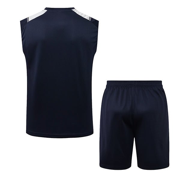 Man City Dark blue TRAINING SLEEVELESS SET - uaessss