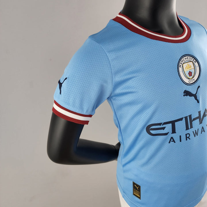 Man city Kids Home Kit 2022/23 - uaessss