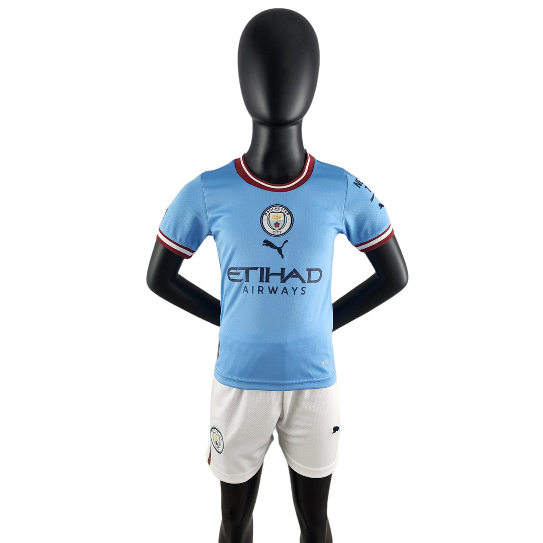 Man city Kids Home Kit 2022/23 - uaessss