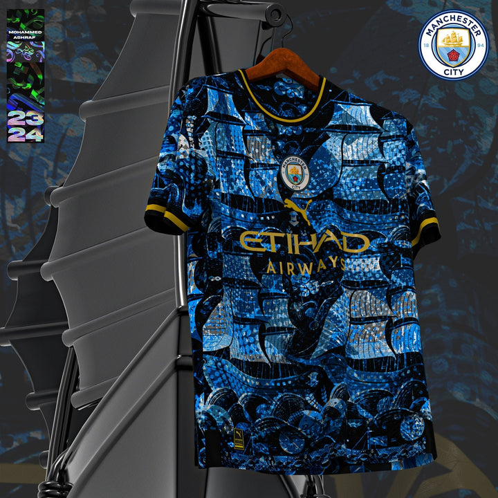 man city Special Edition Player version BLUE JERSEY 2023/24 - uaessss