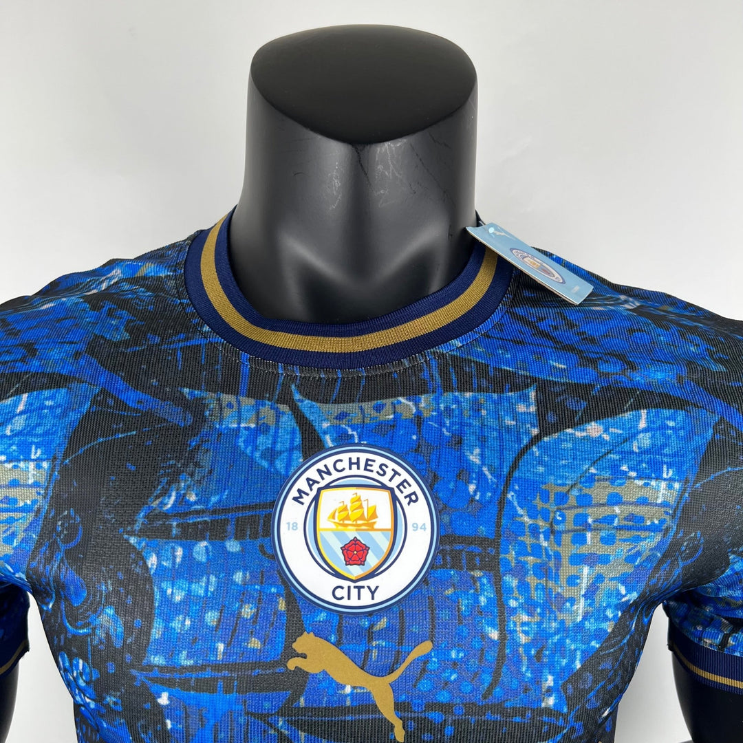 man city Special Edition Player version BLUE JERSEY 2023/24 - uaessss