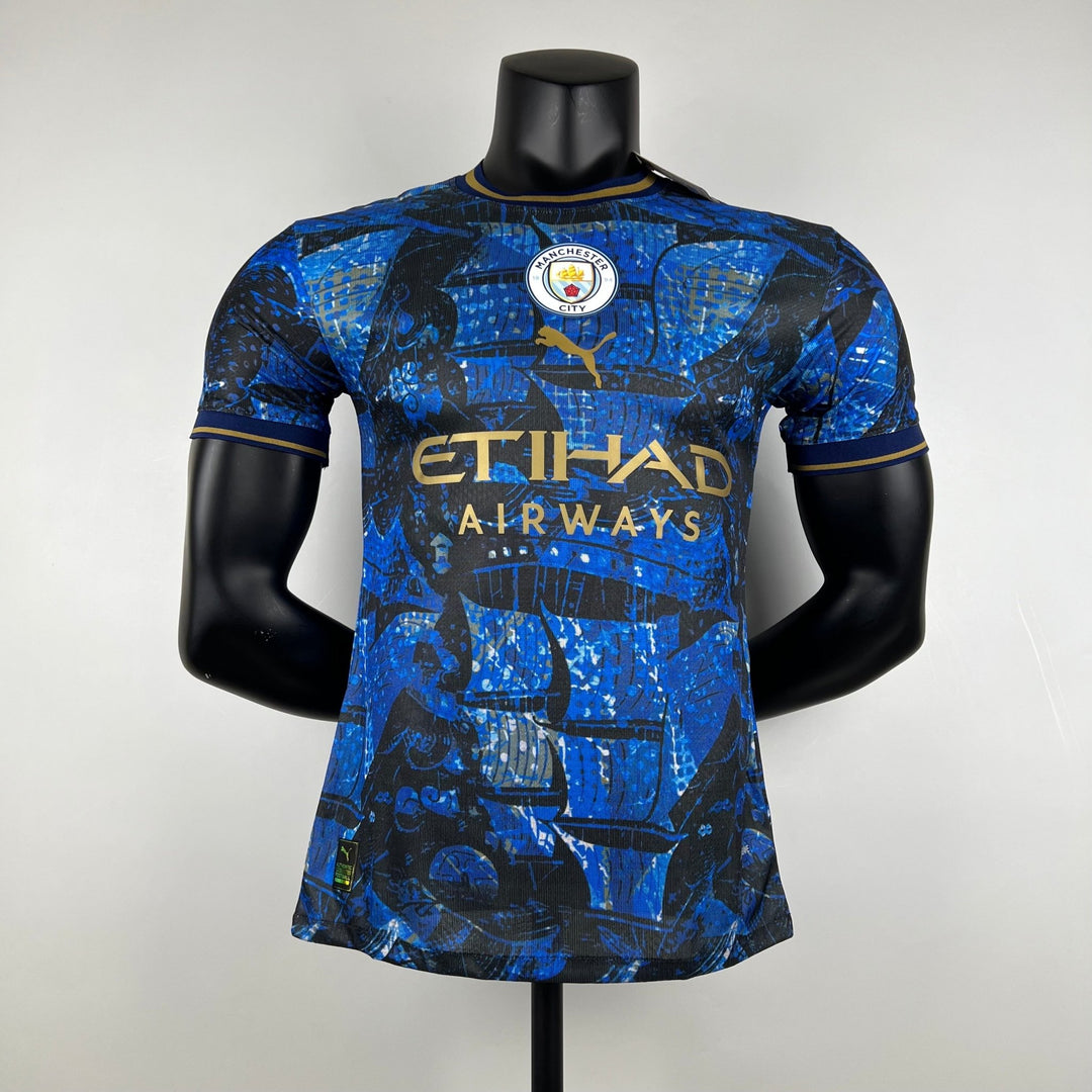 man city Special Edition Player version BLUE JERSEY 2023/24 - uaessss